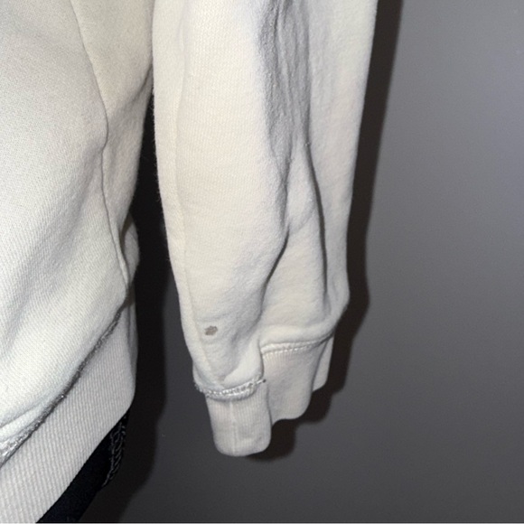 Cream Nautica Hoodie with bold, stitched, navy “NAUTICA” lettering across the ch - Picture 5 of 7